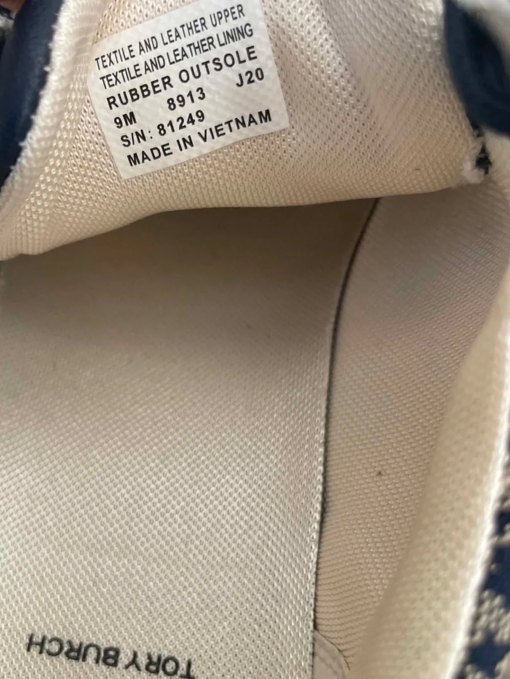 Tory Burch Navy Logo-Pattern Lace-Up Sneakers